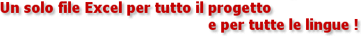 Un solo file Excel per tutto il progetto !
